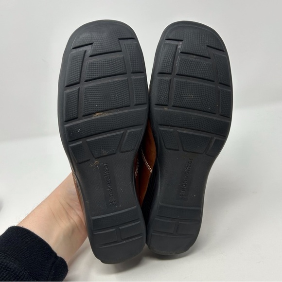 Naturalizer Agnes Brown Leather Slip On Comfort Mules Size 8 Classic Fall - Picture 8 of 12